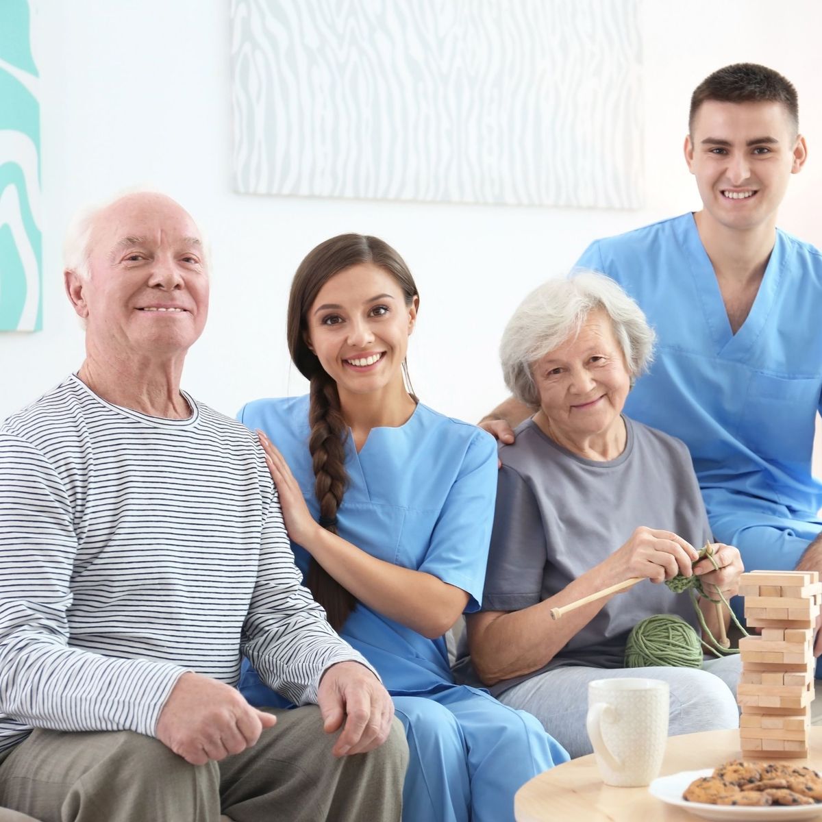 Caregiver providing companionship